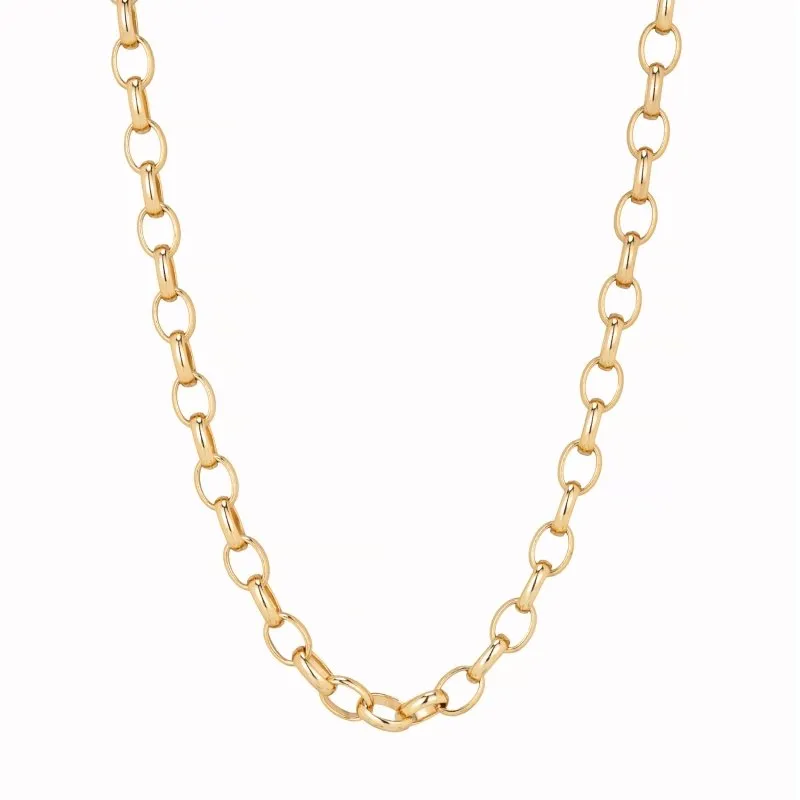 10mm Gold Filled Bonded Oval Belcher Chain 22 Inches