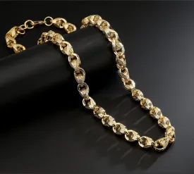 12mm Gold Filled Bonded 3D Tulip Chain 26 Inches