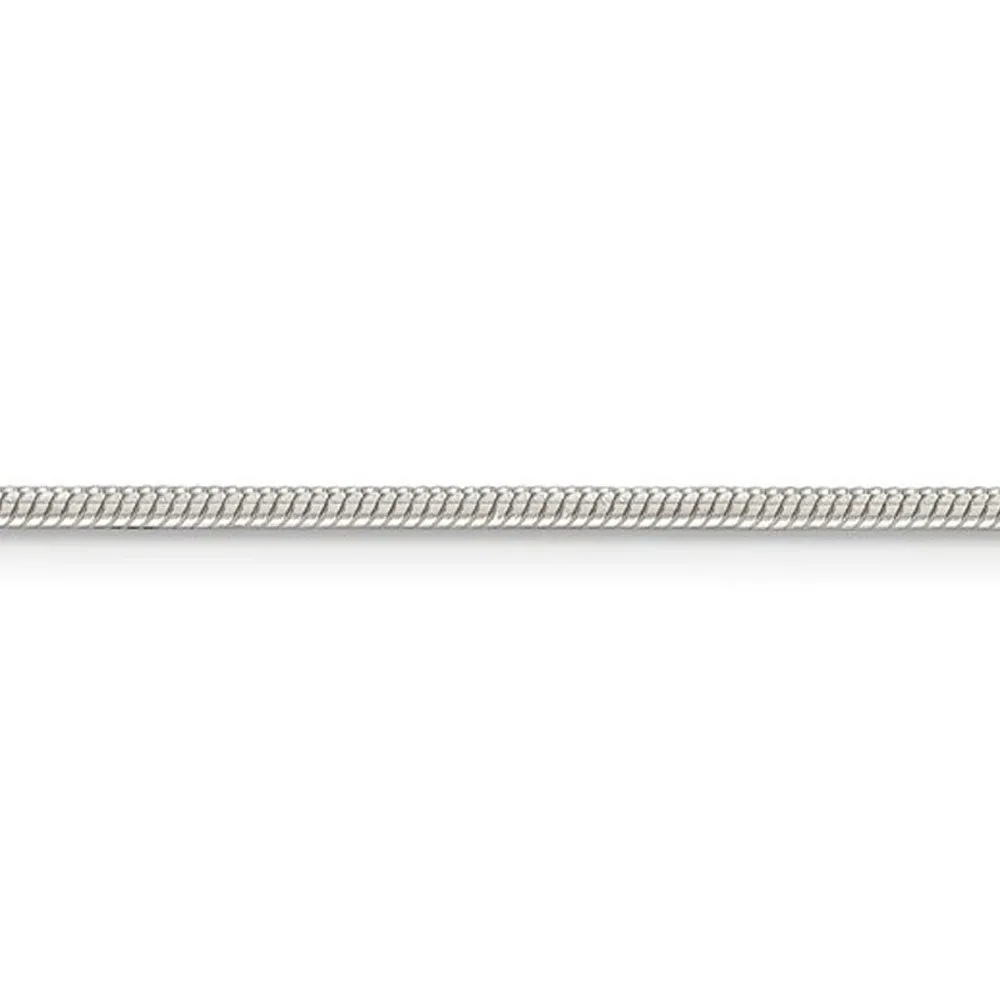 1.5mm Sterling Silver, Round Solid Snake Chain Necklace