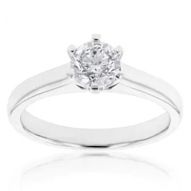 18ct 0.70 Carat DF SI CERTIFIED Diamond Solitaire