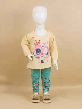 1Yr - 4Yrs Princess Light Yellow Suit For Girls RG GS49