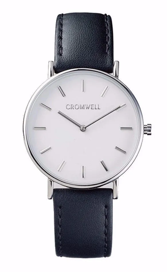 36mm "Coronado" - Silver Case with White Face