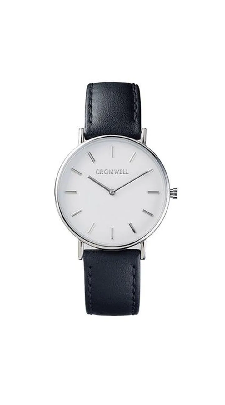 36mm "Coronado" - Silver Case with White Face