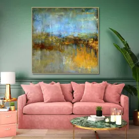 Abstract Gold and Blue