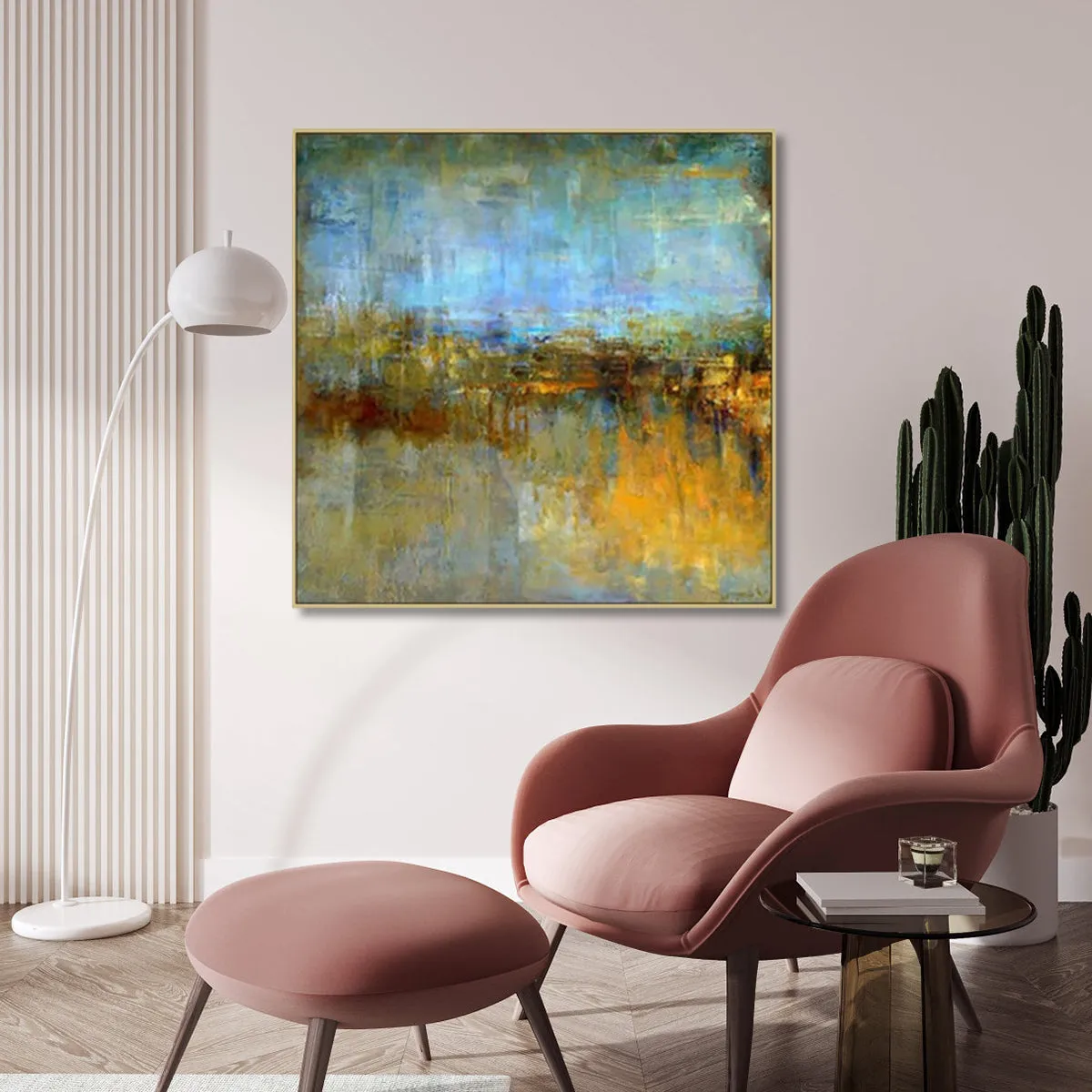 Abstract Gold and Blue