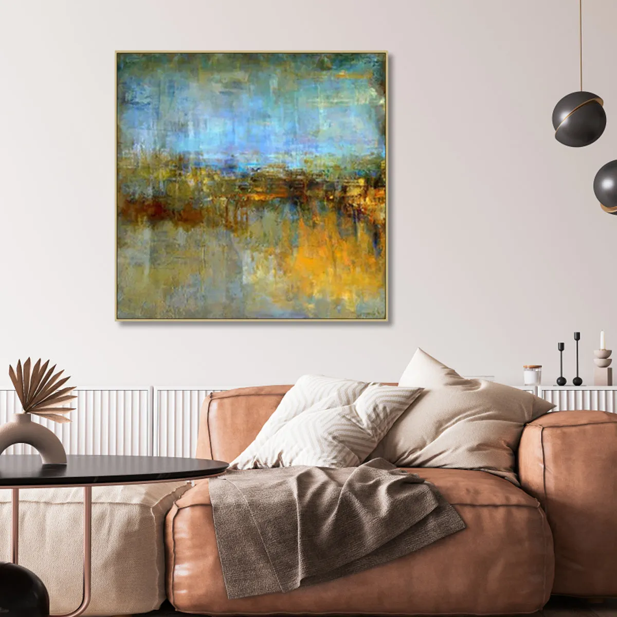 Abstract Gold and Blue