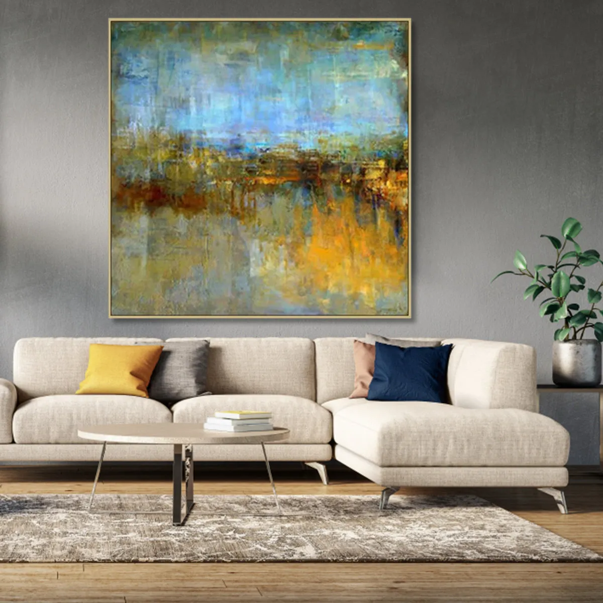 Abstract Gold and Blue