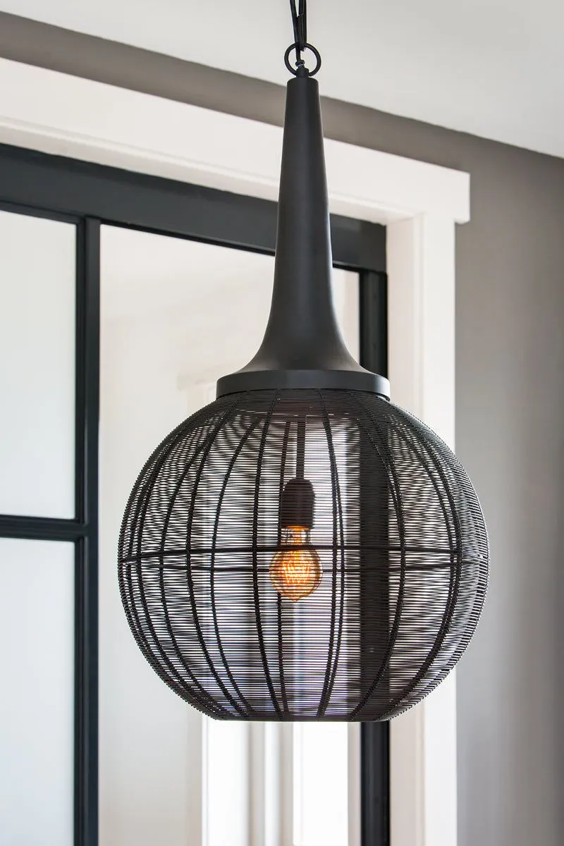 Adrienne Medium/Large Hanging Lamp - Black Finish