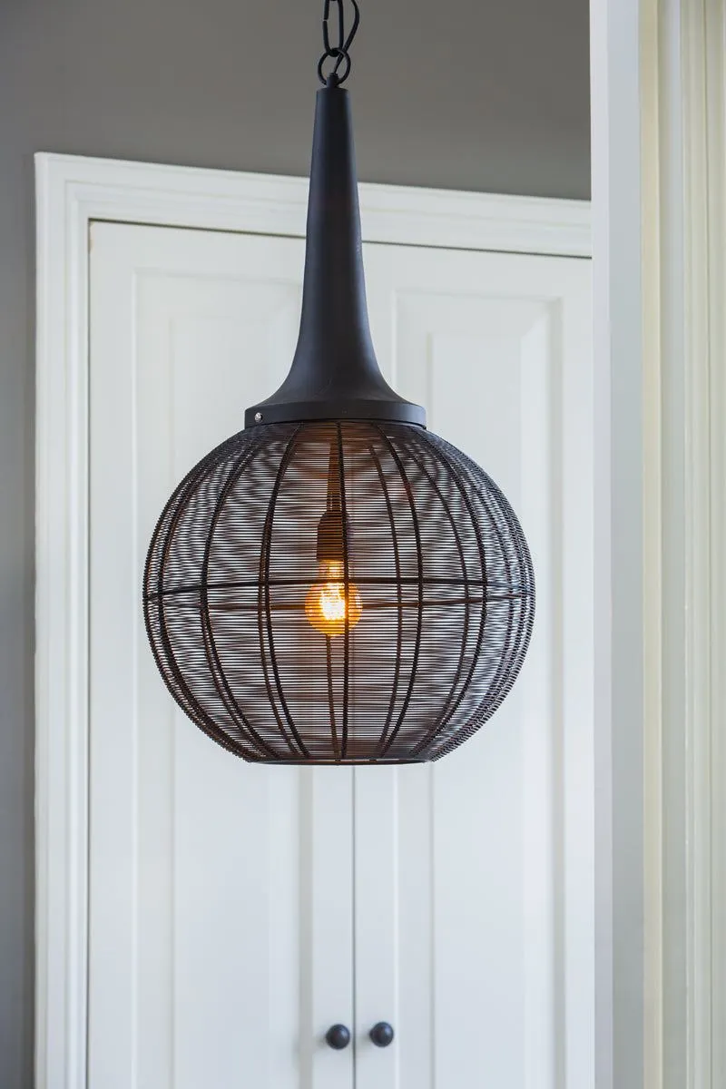 Adrienne Medium/Large Hanging Lamp - Black Finish