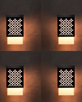 Aesthetic Wooden Pendant Hanging Ceiling Lamp | Set of 4 | 4 x 4 x 7 inches