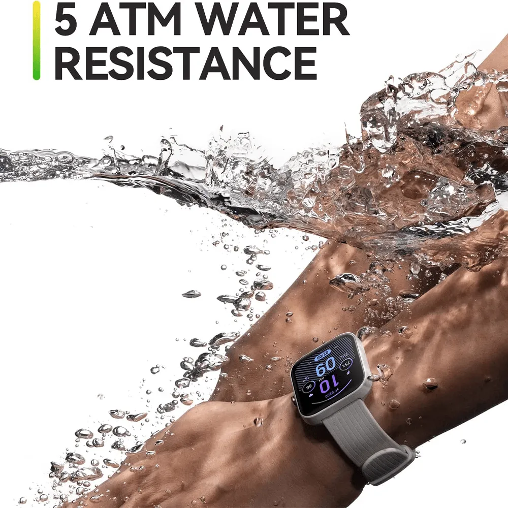 Amazfit Bip 3 Pro Smart Watch (44mm) Plastic Case With Black Silicone Strap