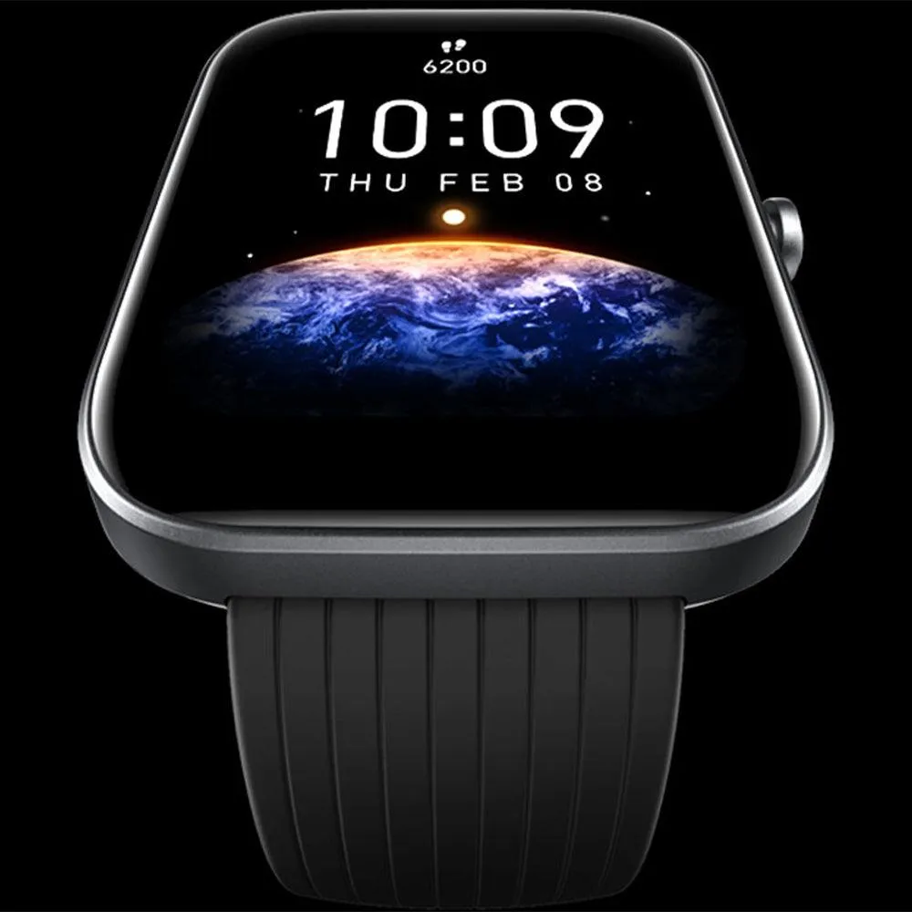 Amazfit Bip 3 Pro Smart Watch (44mm) Plastic Case With Black Silicone Strap