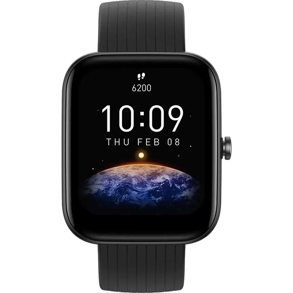 Amazfit Bip 3 Pro Smart Watch (44mm) Plastic Case With Black Silicone Strap