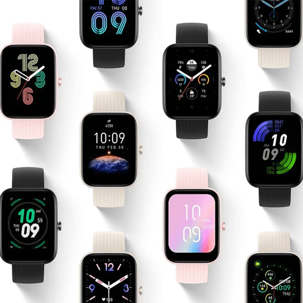Amazfit Bip 3 Pro Smart Watch (44mm) Plastic Case With Pink Silicone Strap