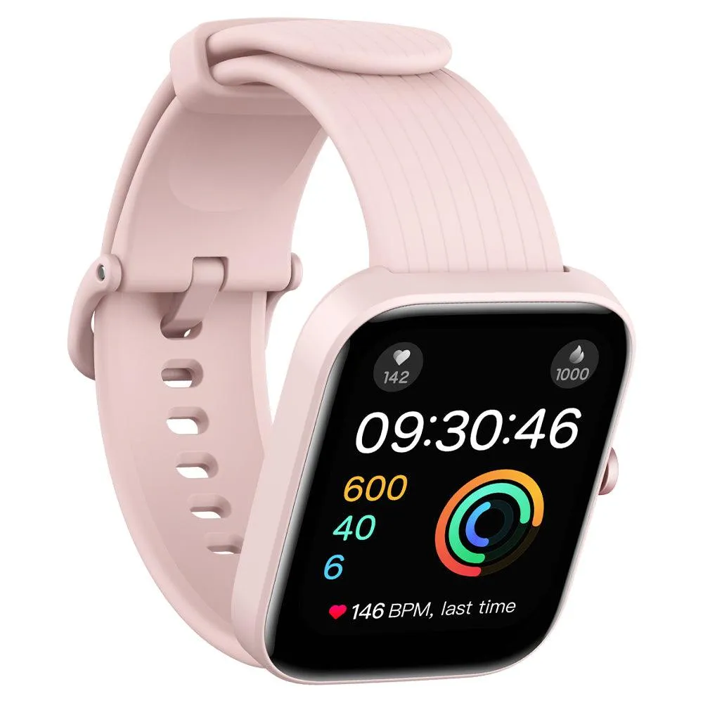 Amazfit Bip 3 Pro Smart Watch (44mm) Plastic Case With Pink Silicone Strap