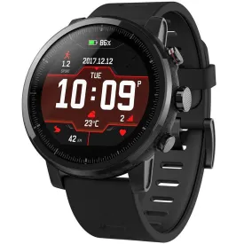 Amazfit Stratos Smart Watch (46mm - GPS) Aluminum Case With Black Strap