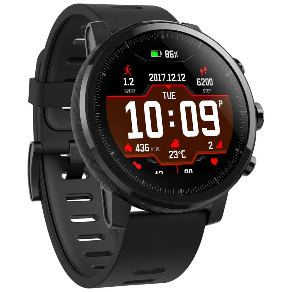 Amazfit Stratos Smart Watch (46mm - GPS) Aluminum Case With Black Strap