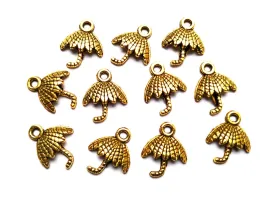 Antique Golden Umbrella Charms