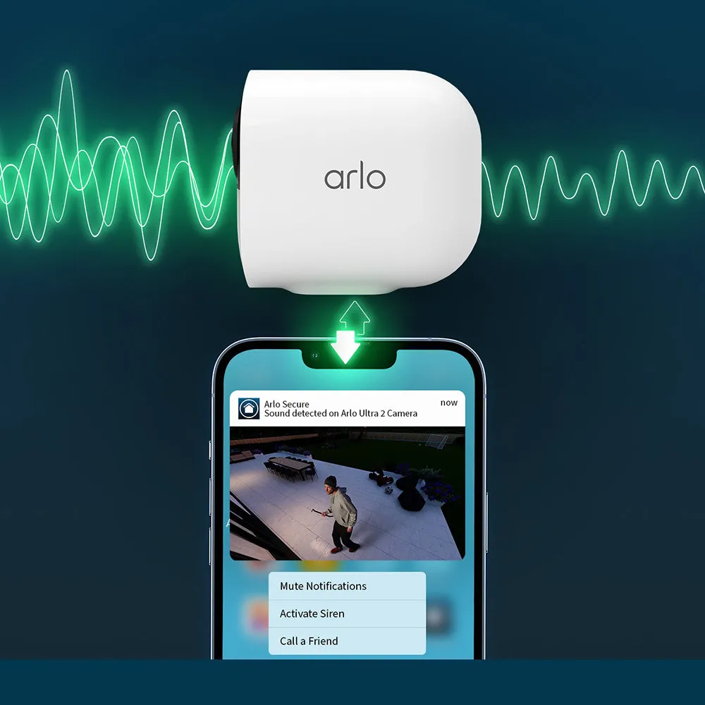 Arlo Ultra 2 4K Outdoor WiFi Security Camera - White | VMS5240200EUS