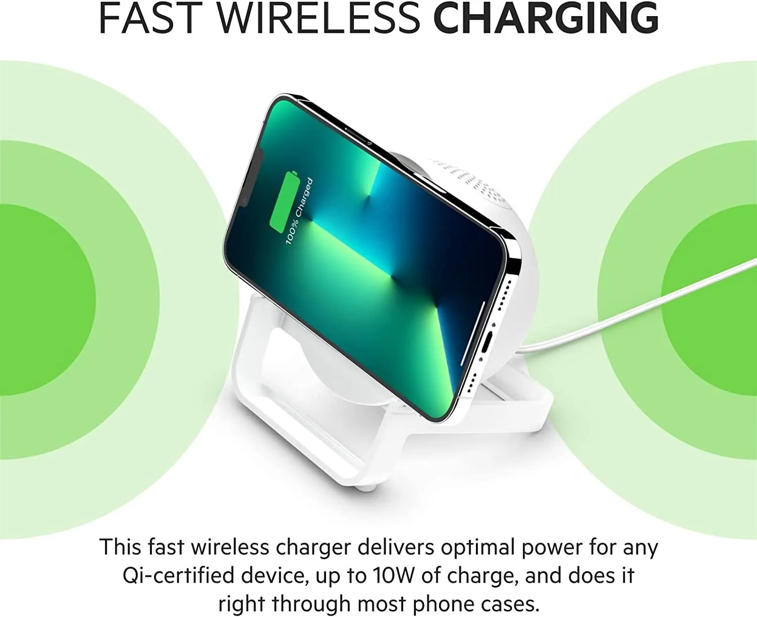 Belkin 10W Qi Wireless Charger with Speaker White - AUF001myWH
