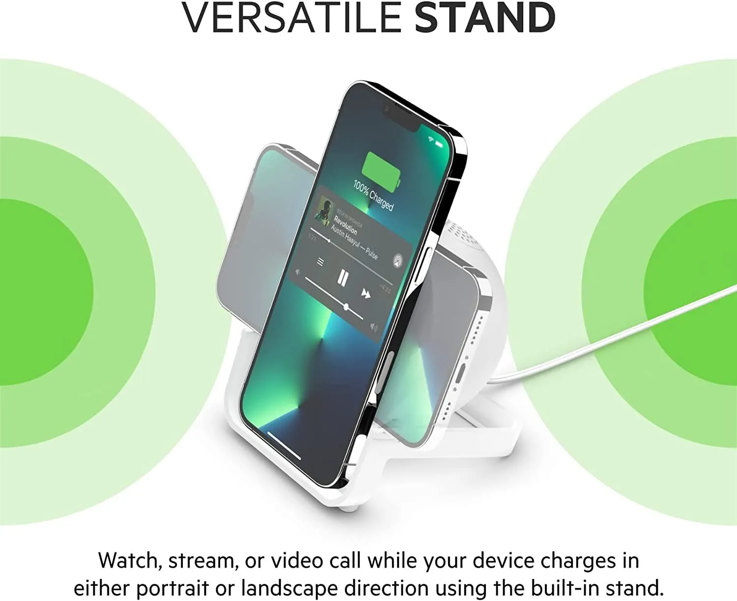 Belkin 10W Qi Wireless Charger with Speaker White - AUF001myWH