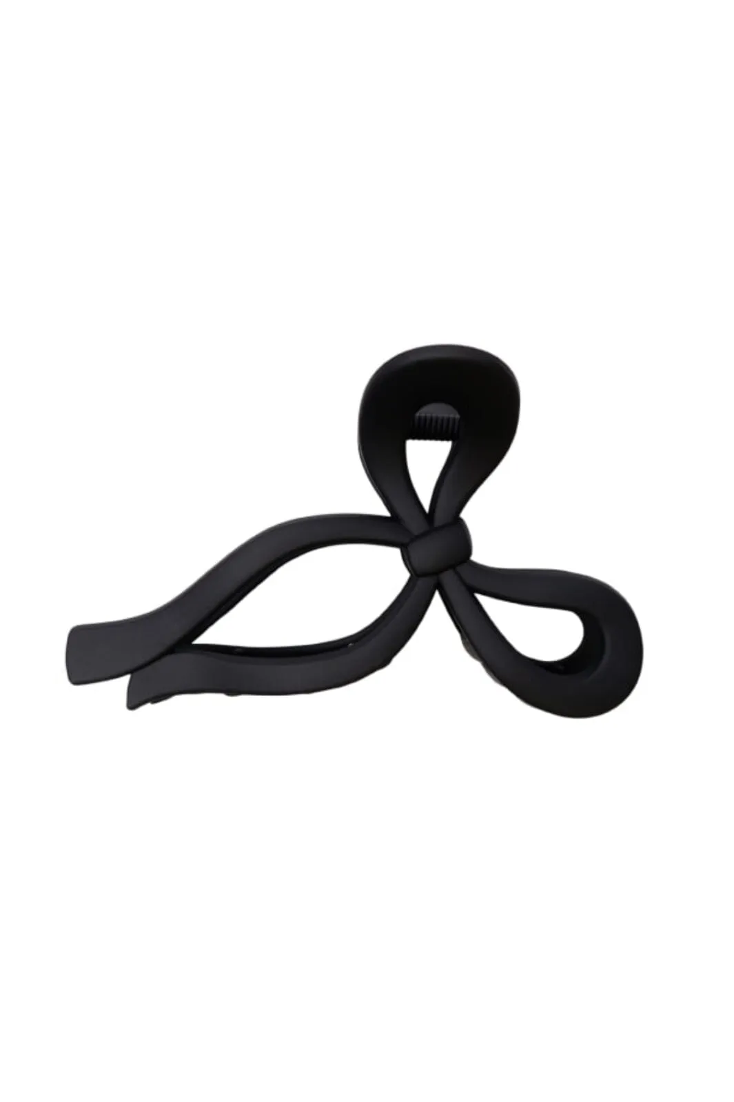 Black Colour - Bcdicte Bow Matt Hair Claw - Black