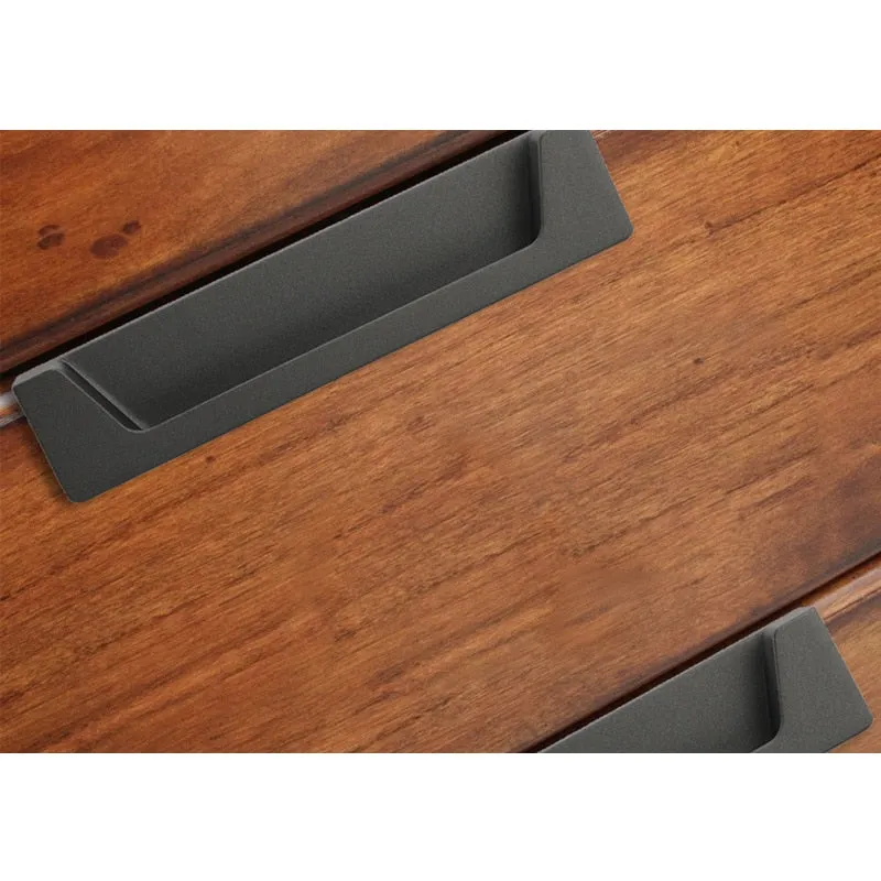 Black Slotting Sliding Door Handle Gold Modern European Style Concealed Button Closet Drawer Handle Furniture Hardware