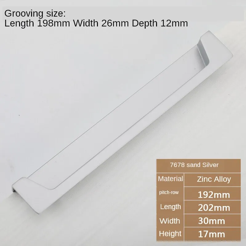 Black Slotting Sliding Door Handle Gold Modern European Style Concealed Button Closet Drawer Handle Furniture Hardware