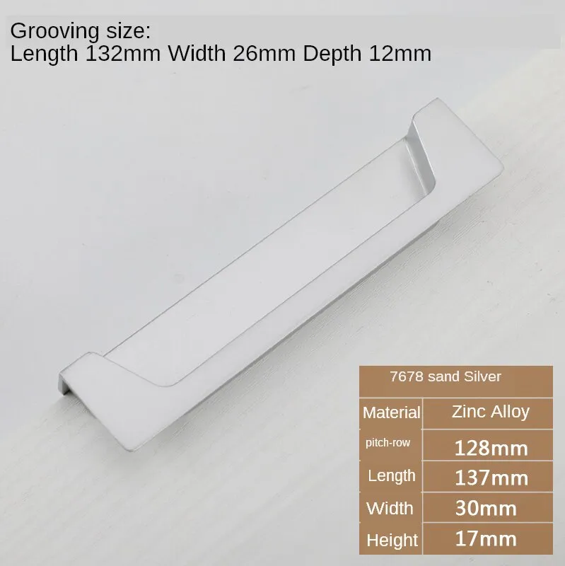 Black Slotting Sliding Door Handle Gold Modern European Style Concealed Button Closet Drawer Handle Furniture Hardware