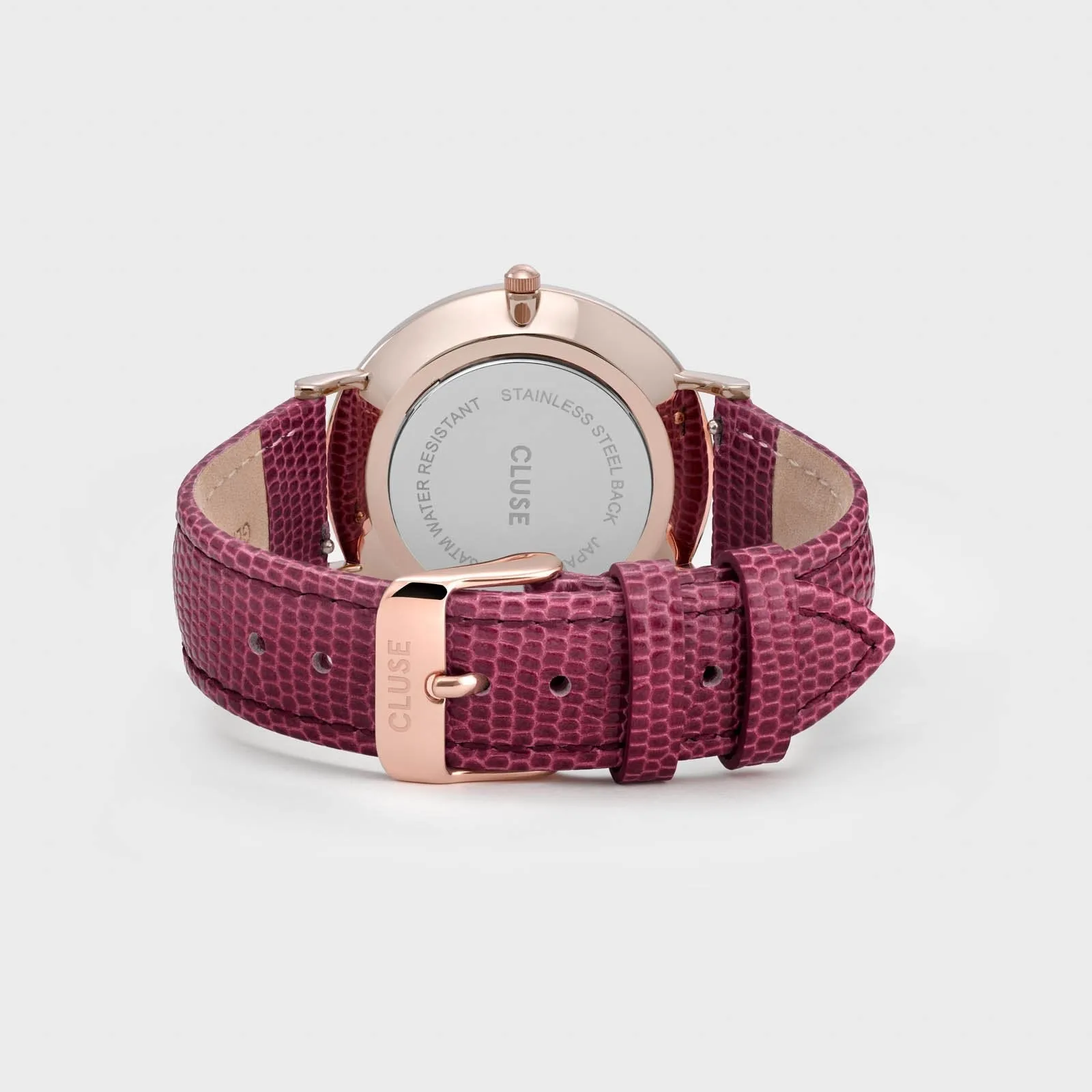 Boho Chic Rose Gold Champagne/Cerise Lizard