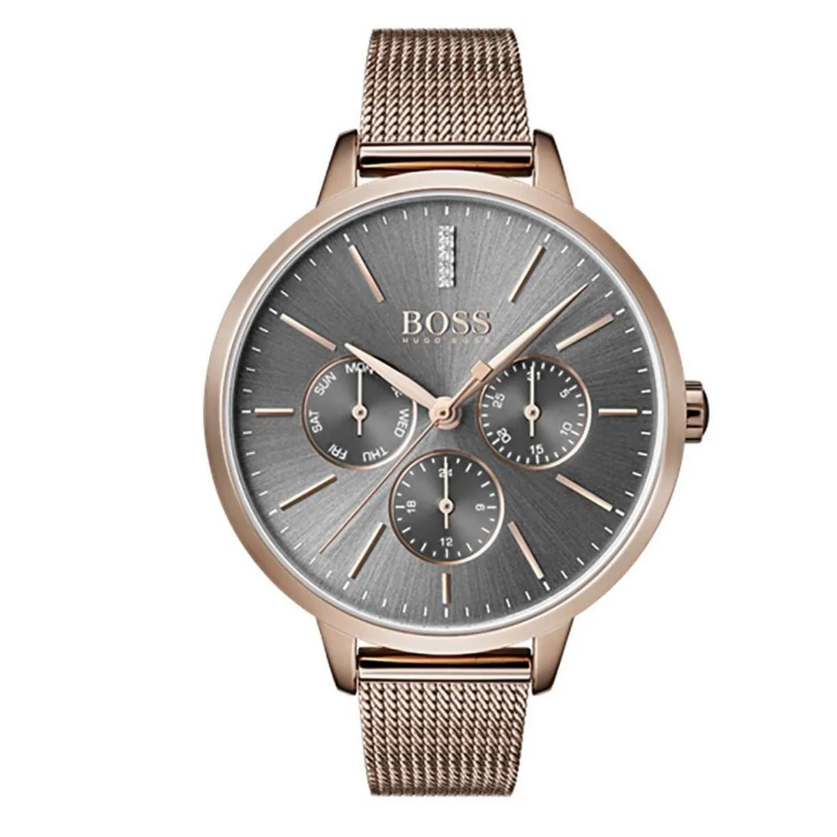 BOSS Symphony 38mm Grey Gold Tone Quartz Ladies Watch