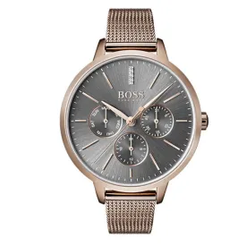 BOSS Symphony 38mm Grey Gold Tone Quartz Ladies Watch