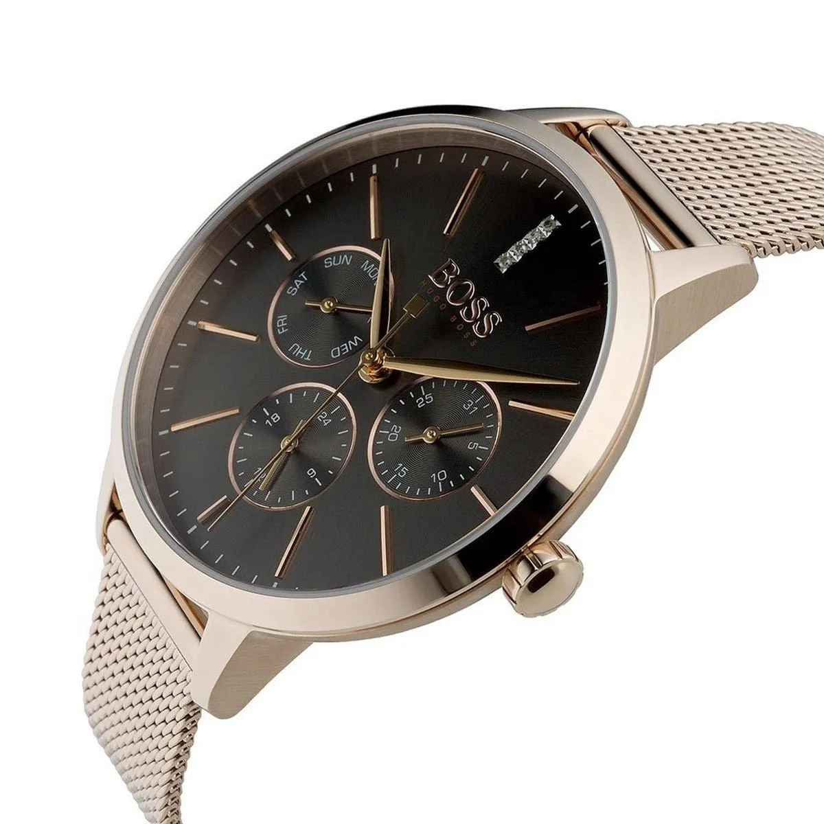 BOSS Symphony 38mm Grey Gold Tone Quartz Ladies Watch