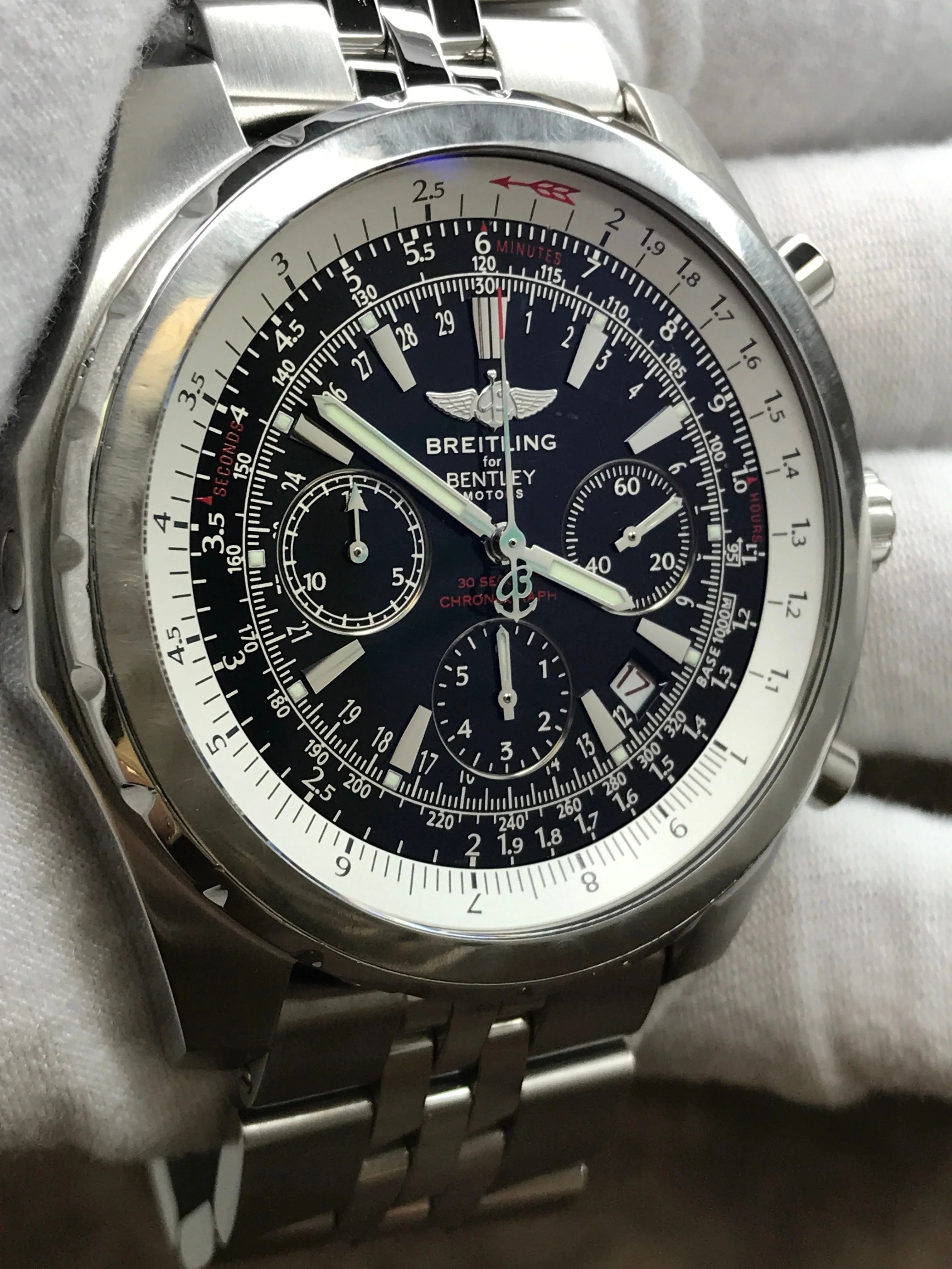 Breitling Bentley Chronograph A25363 Black Dial Automatic Men's Watch
