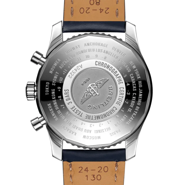 BRT Watch Navitimer 1 Chronograph GMT 46 Leather Tang Type