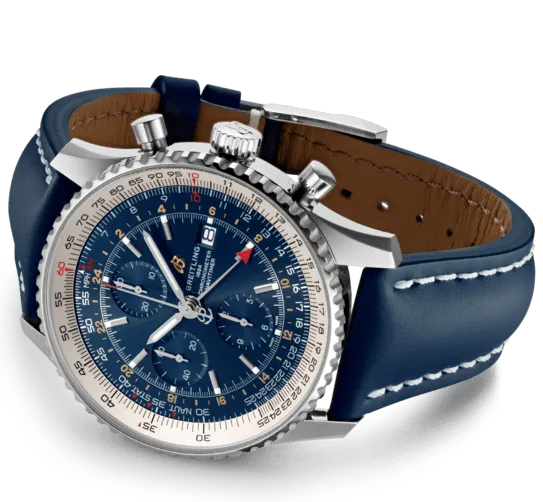 BRT Watch Navitimer 1 Chronograph GMT 46 Leather Tang Type