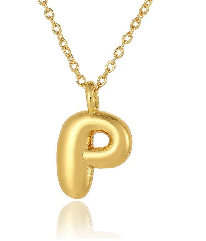 Bubble Initial Necklace