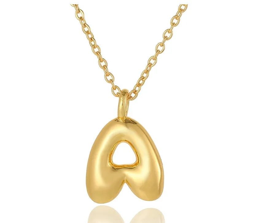Bubble Initial Necklace
