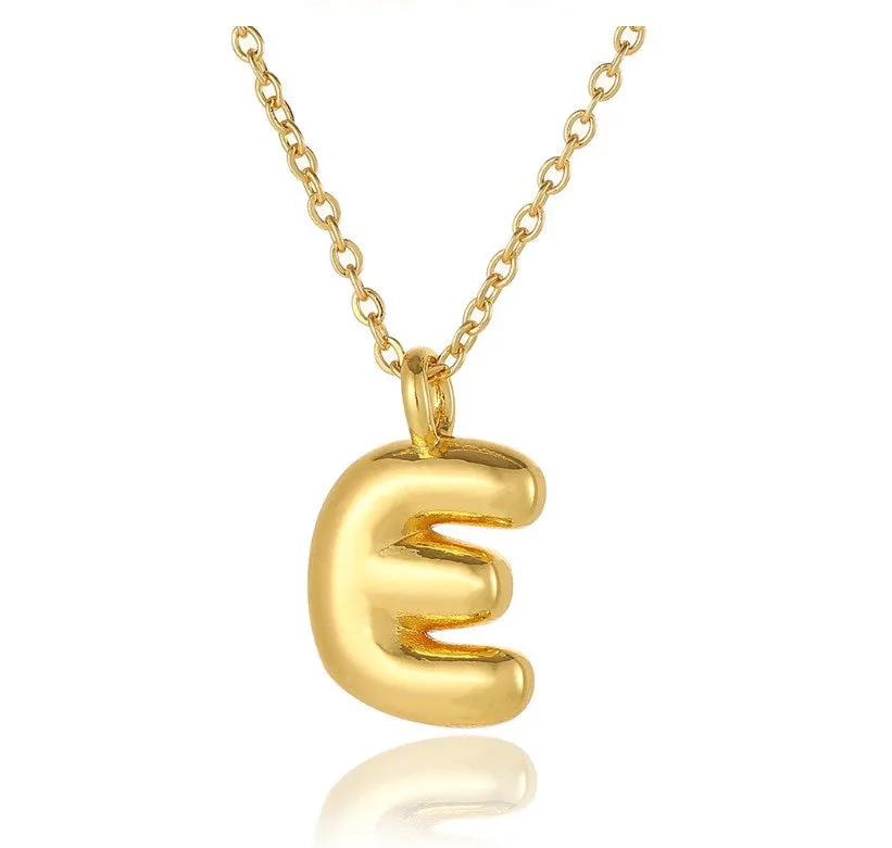 Bubble Initial Necklace