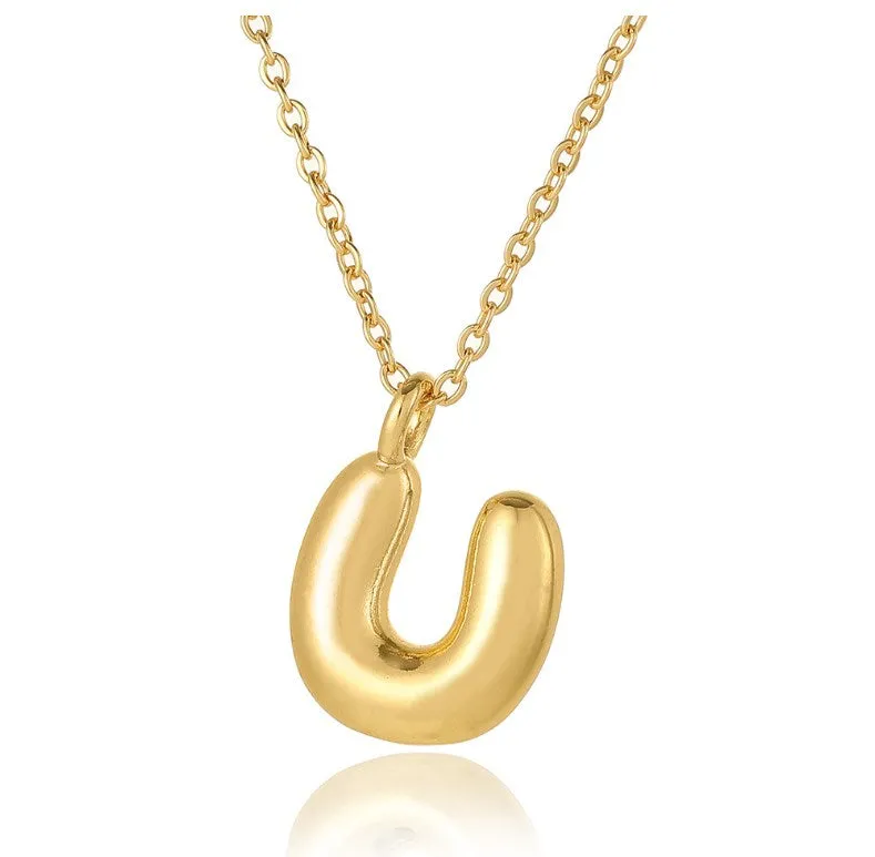Bubble Initial Necklace