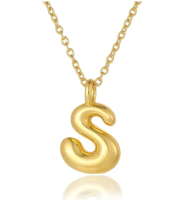 Bubble Initial Necklace