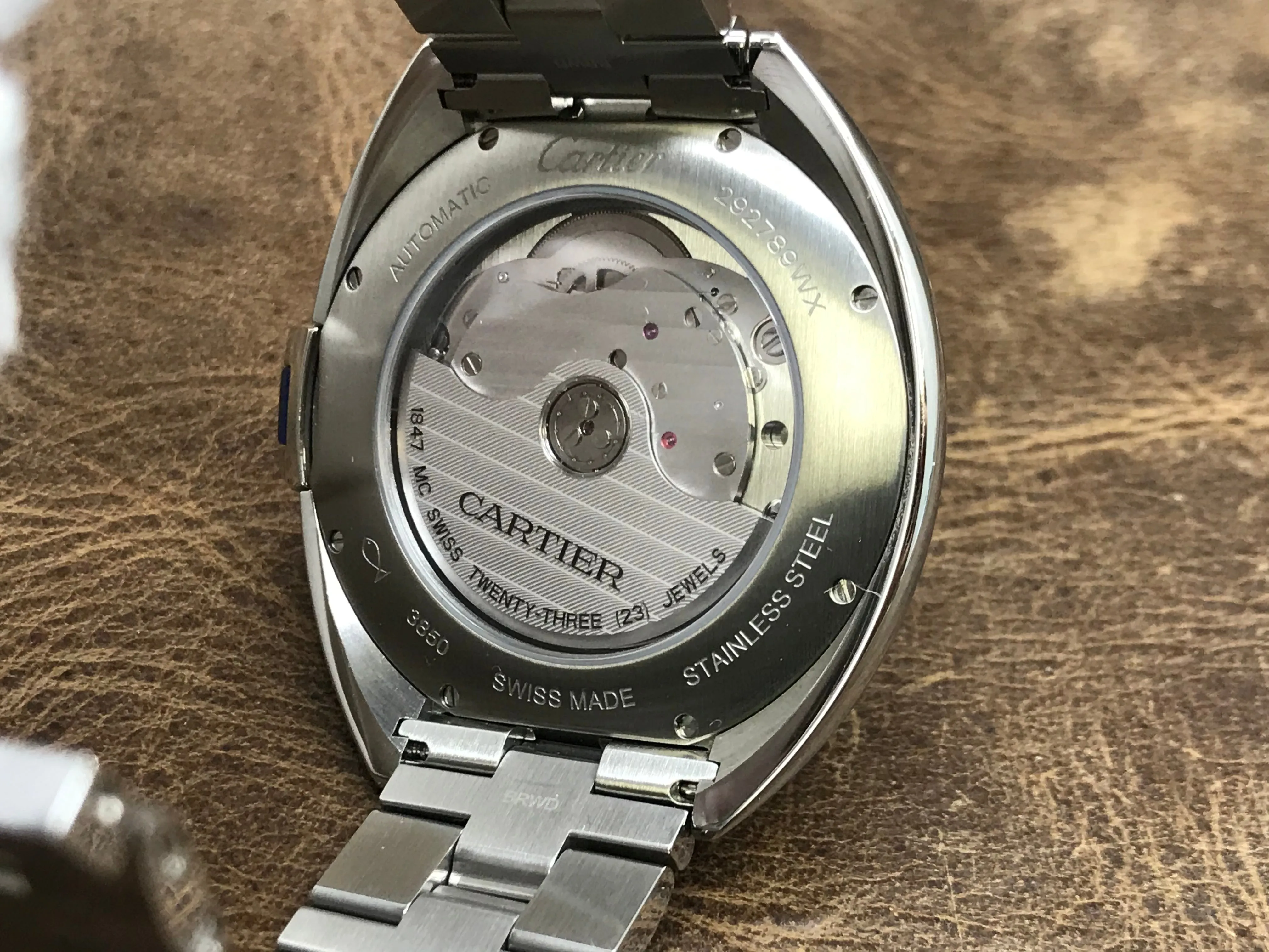 Cartier Cle de Cartier WSCL0007 Silver Guilloche Dial Automatic Men's Watch