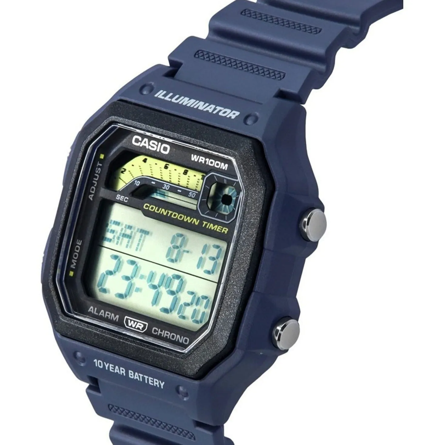 Casio Illuminator WS-1600H-2AVDF Digital Blue Resin Mens Watch