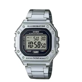 Casio "Illuminator" Digital Stainless Steel Men's Watch| W-218HD-1AVDF