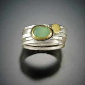 Chrysoprase Stacking Ring Set