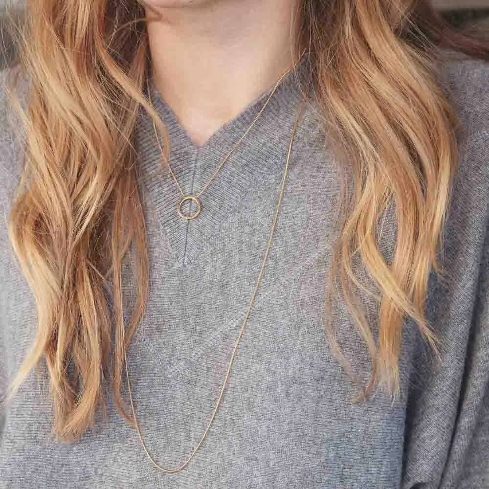 Circle Necklace Small Steel
