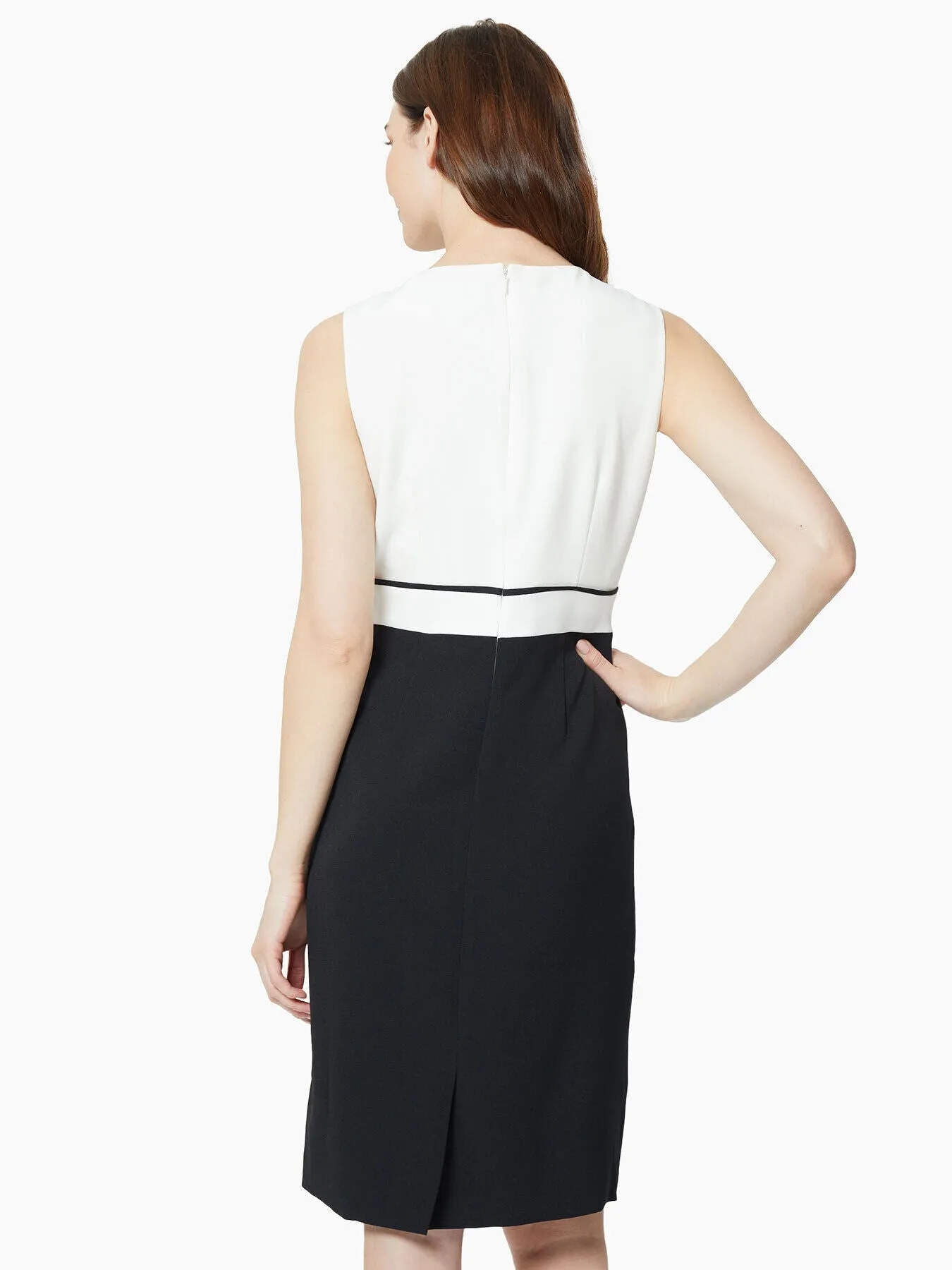 Colorblock Tailored Sheath Dress