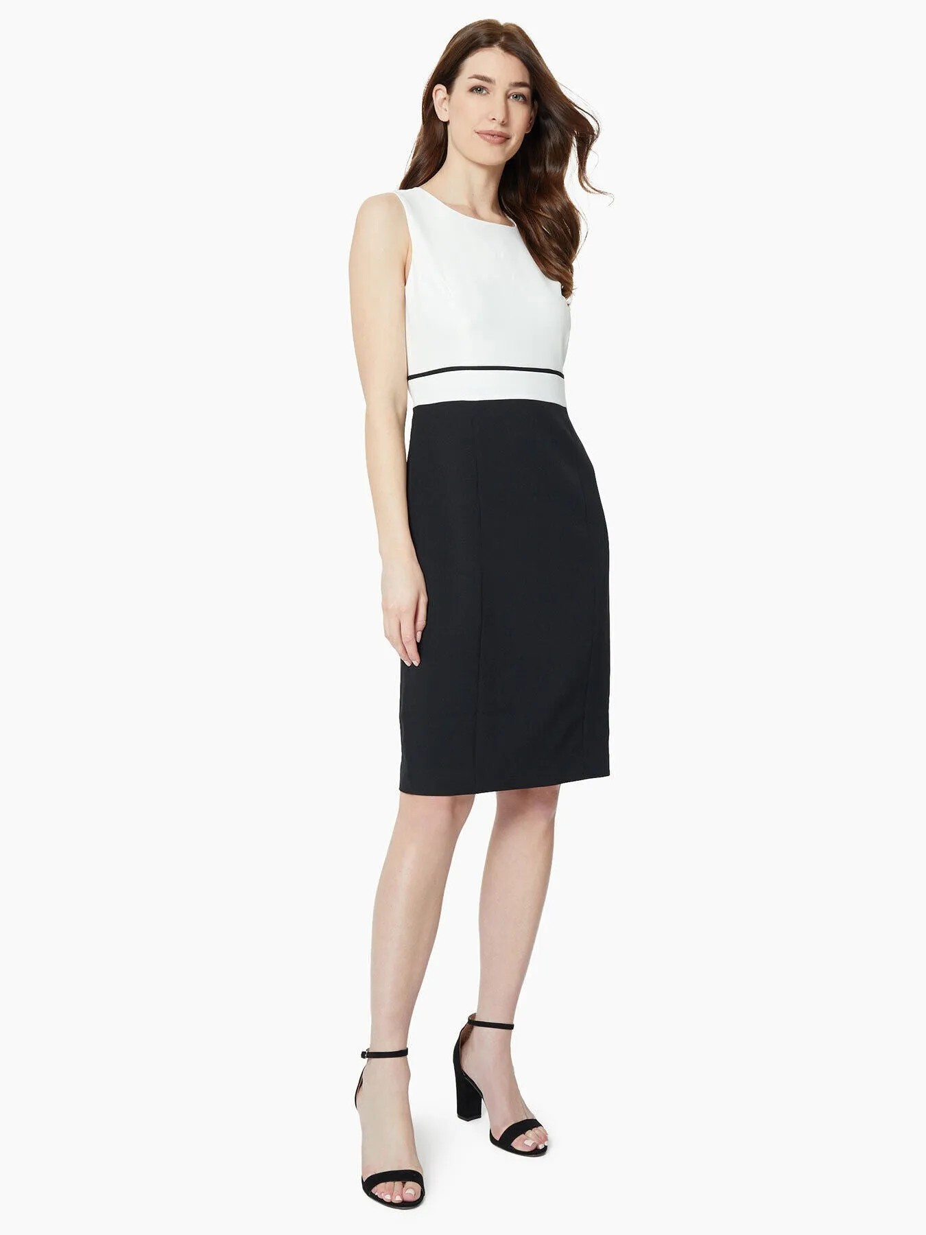 Colorblock Tailored Sheath Dress