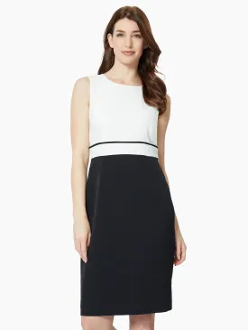 Colorblock Tailored Sheath Dress