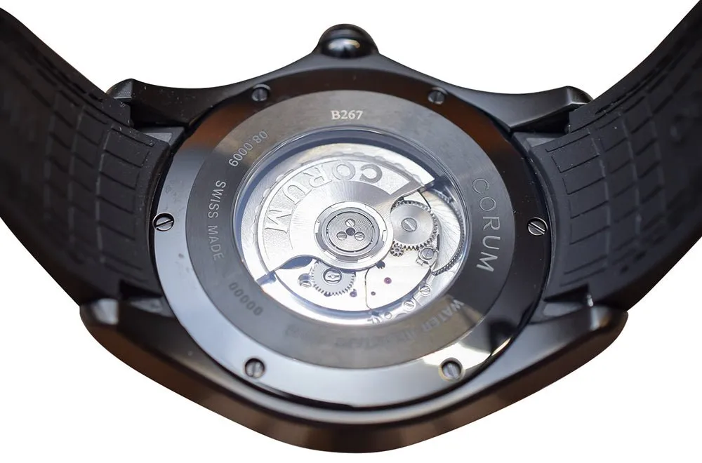 Corum Bubble 47 Solar System Moon Limited Edition Black PVD Steel Mens Automatic Watch 082.310.98/0001 MO01